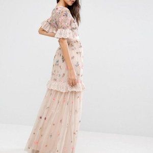 Needle & Thread Ditsy Scatter Tulle Gown Pink 2